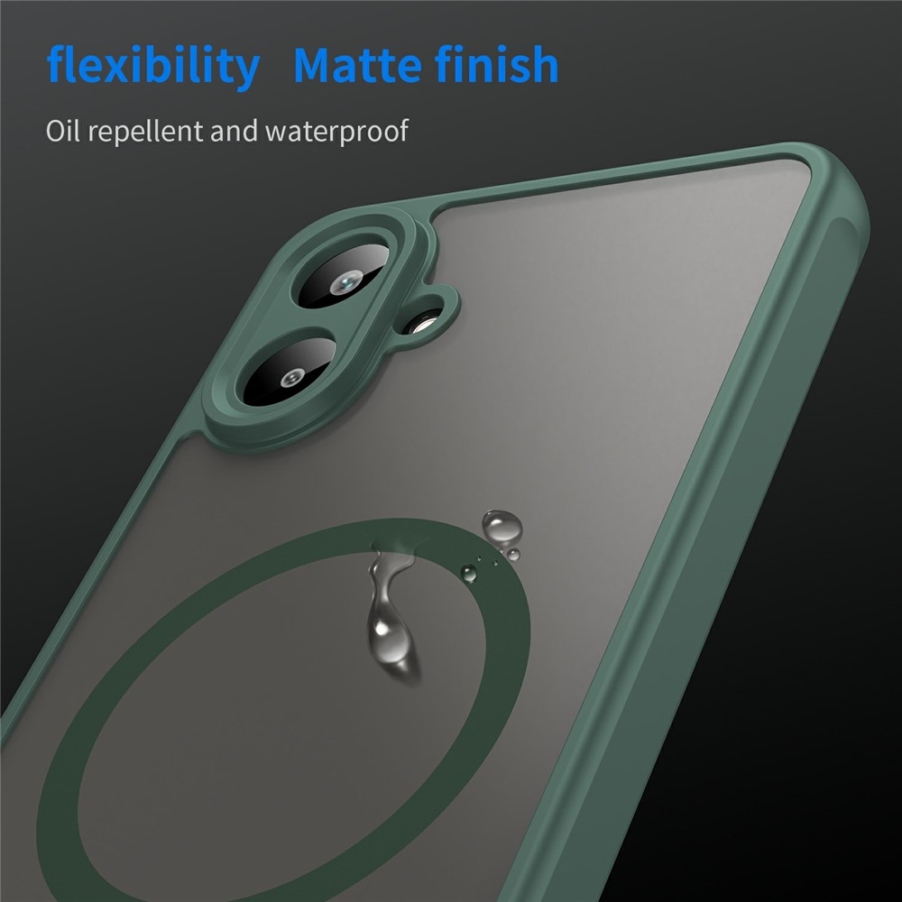 Matt zselés tok MagSafe tok a Samsung Galaxy A07 4G készülékre - zöld