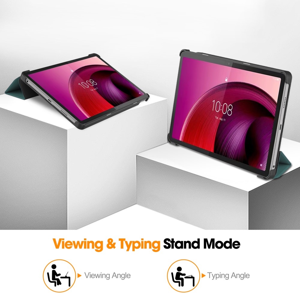 Ügyes záró tok Lenovo Tab M10 5G-hez - zöld