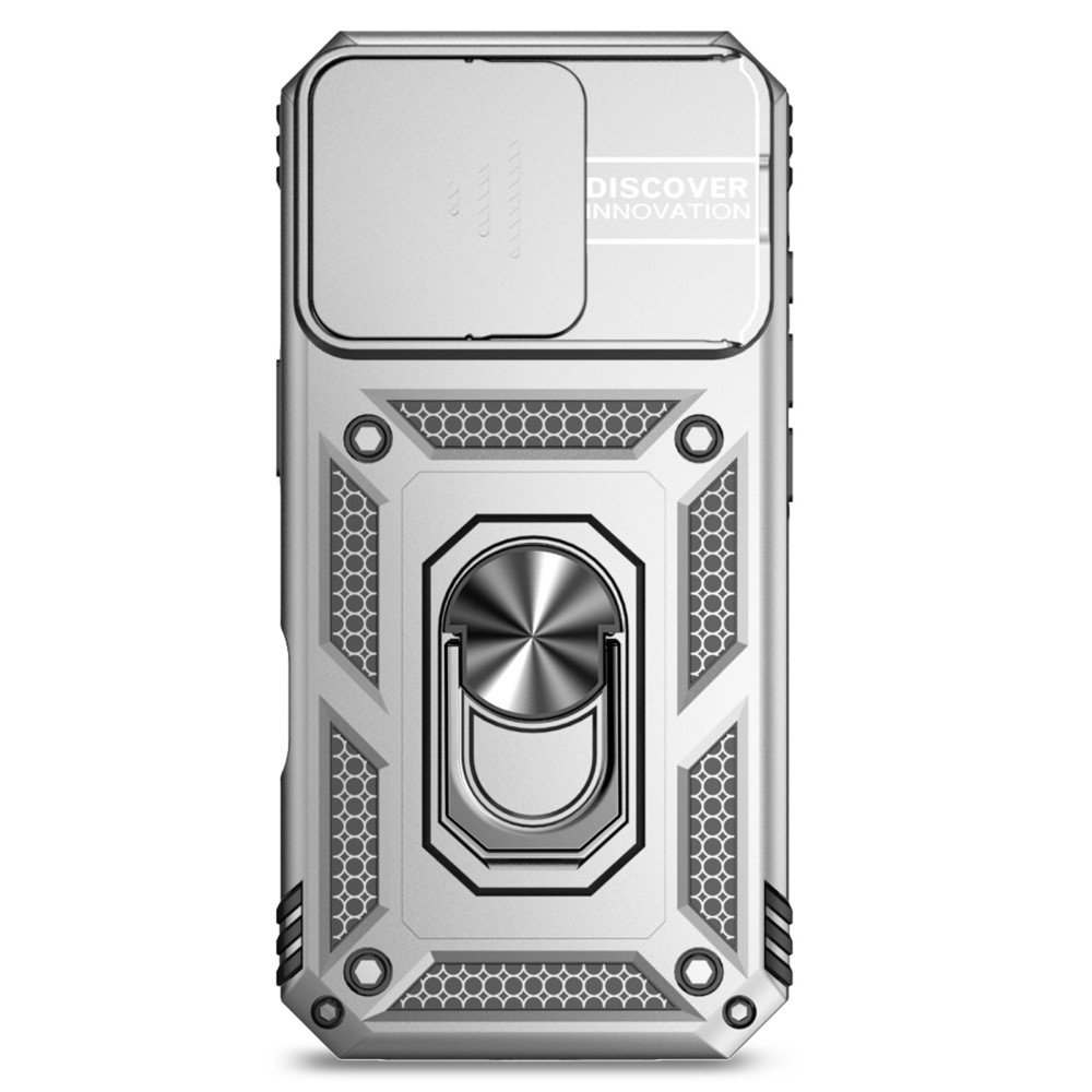 Tartós csúszásbiztos borítás iPhone 16 Pro készülékhez - ezüst