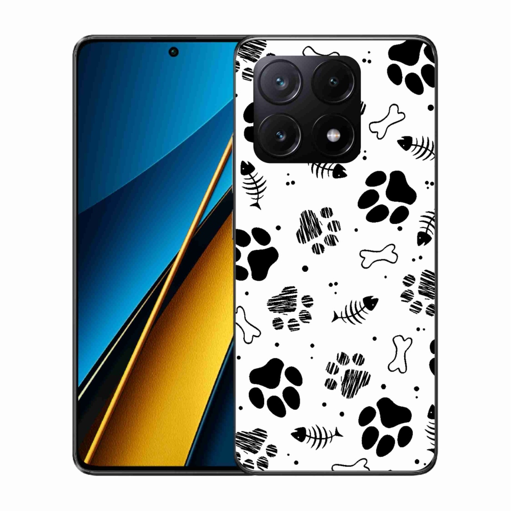 Gél borítás mmCase a Xiaomi Poco X6 Pro 5G-hez - kutyamancsok 1