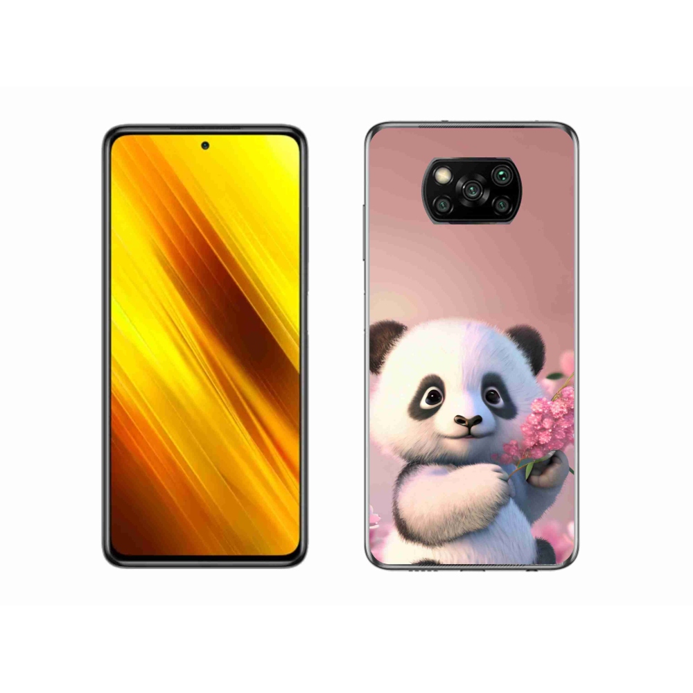 Gél borítás mmCase a Xiaomi Poco X3 Pro számára - aranyos panda