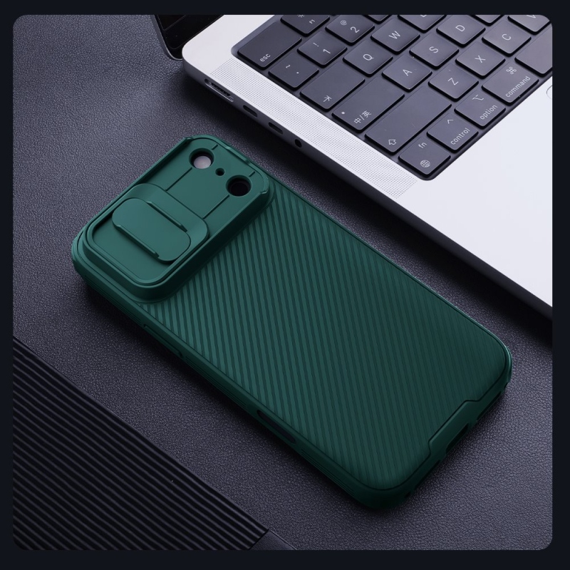 Nillkin CamShield PRO hátlap Apple iPhone 17 Pro Max készülékhez Sötétzöld