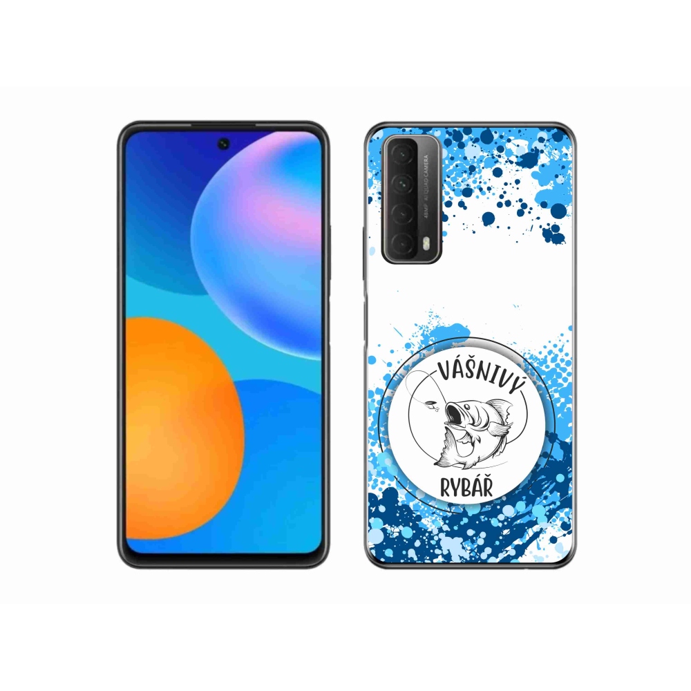 Gél borító mmCase a Huawei P Smart (2021) - szenvedélyes halász fehér háttérrel