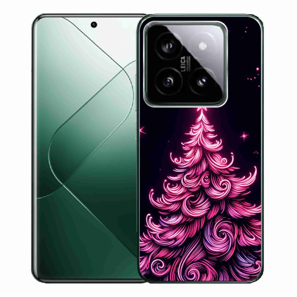 Gél borítás mmCase a Xiaomi 14 Pro-hoz - neon karácsonyfa 2