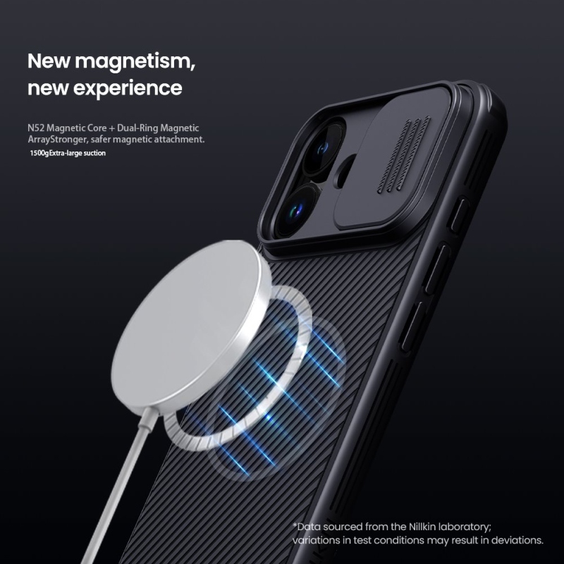 Nillkin CamShield PRO mágneses hátlap Apple iPhone 17 Fekete