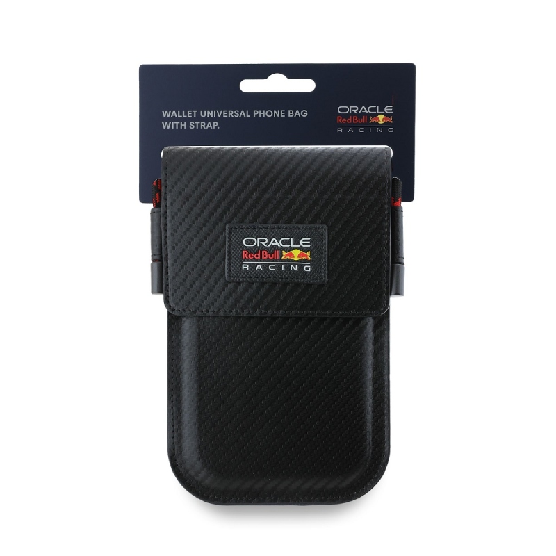 Red Bull PU Carbon telefon táska fekete