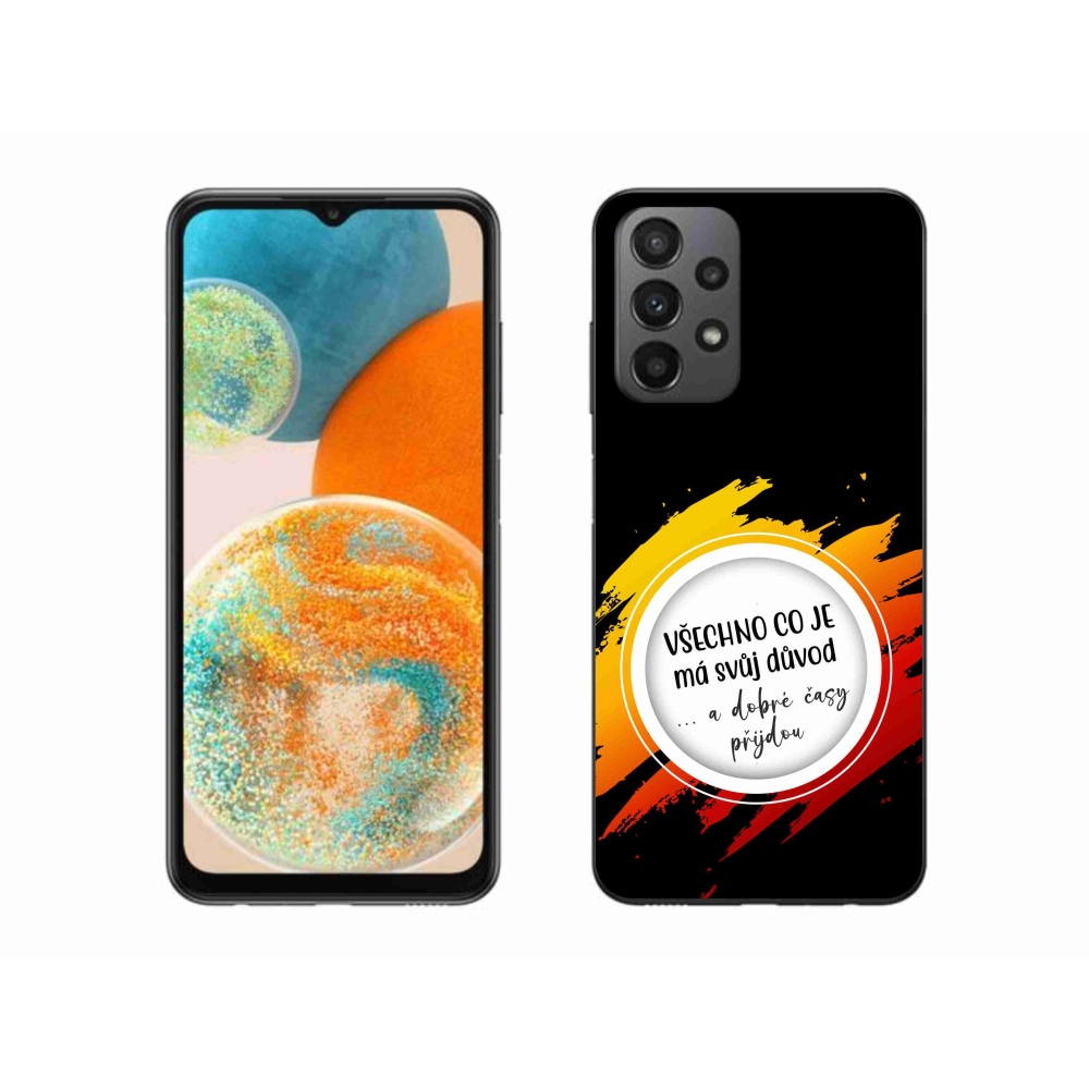 Gél borítás mmCase Samsung Galaxy A23 4G/5G - idézet 3 fekete háttér