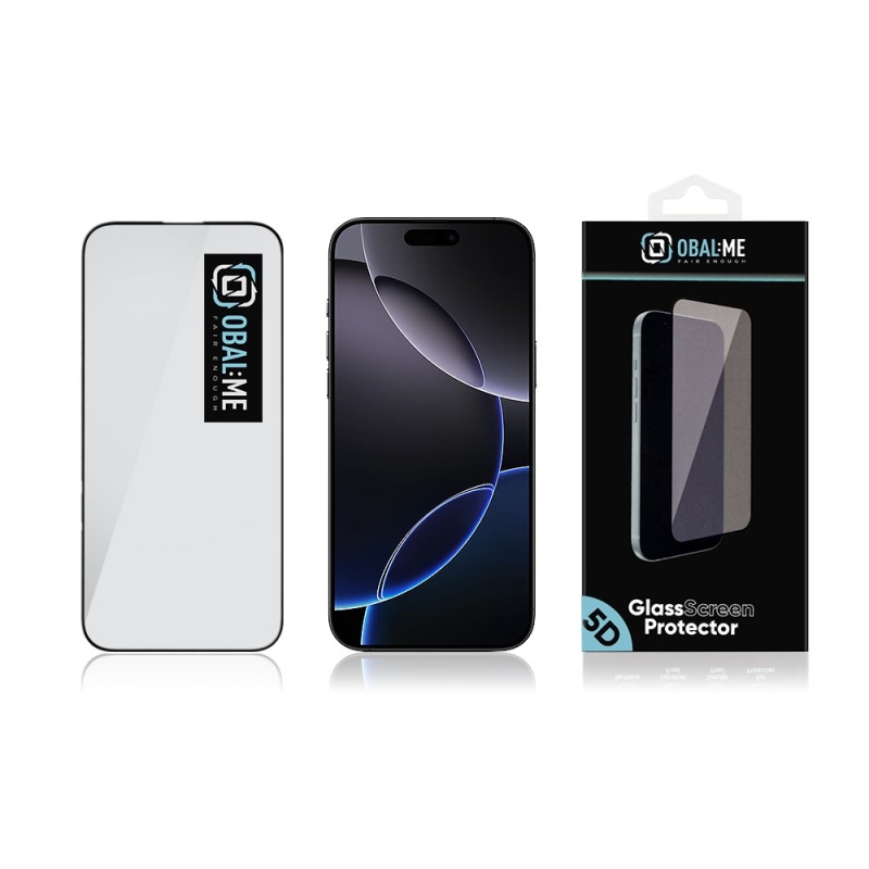 CSOMAG:ME 5D edzett üveg Apple iPhone 16 Pro Max-hoz Fekete