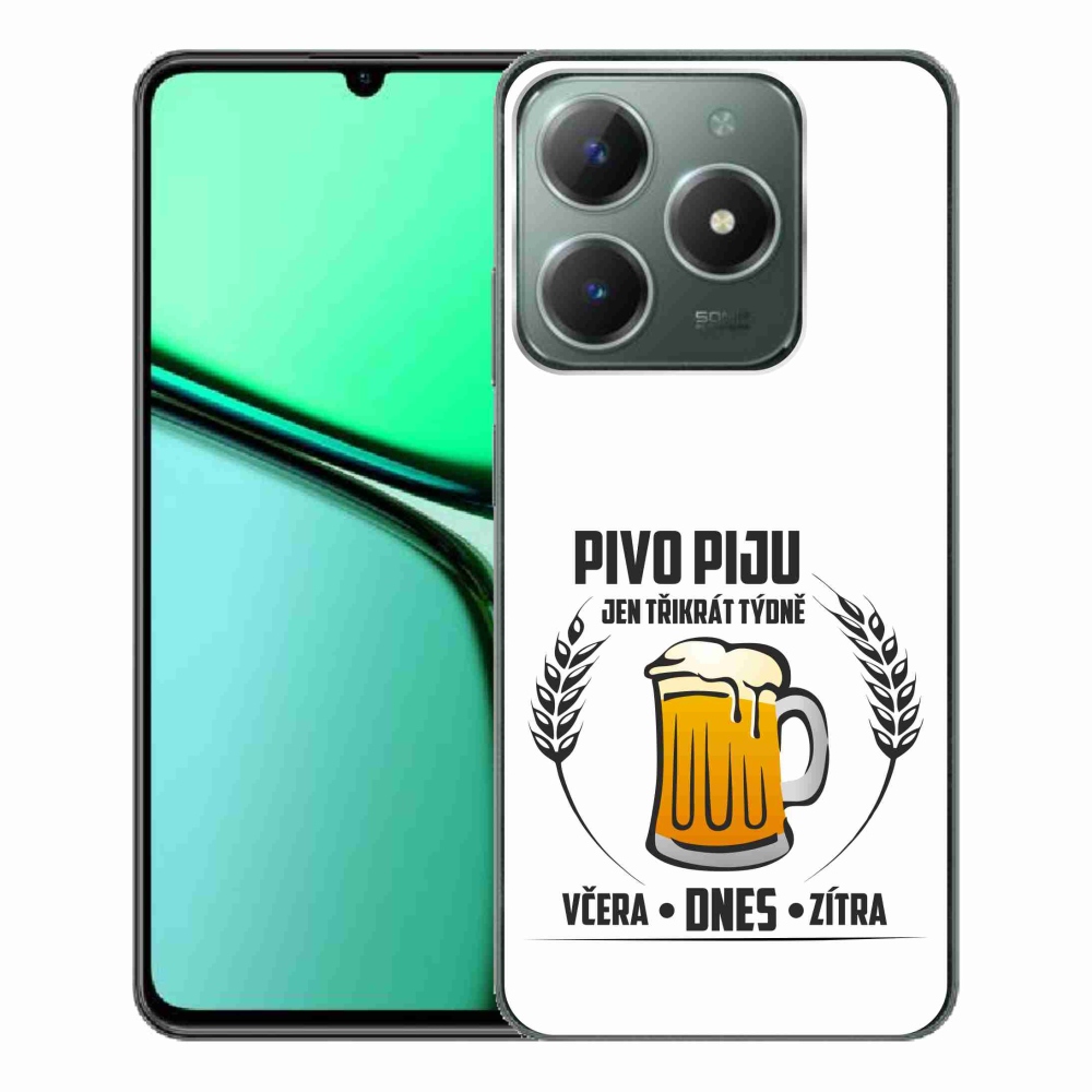 Gel Cover mmCase mmCase a Realme C61 készülékhez - sör motívum fehér háttérrel