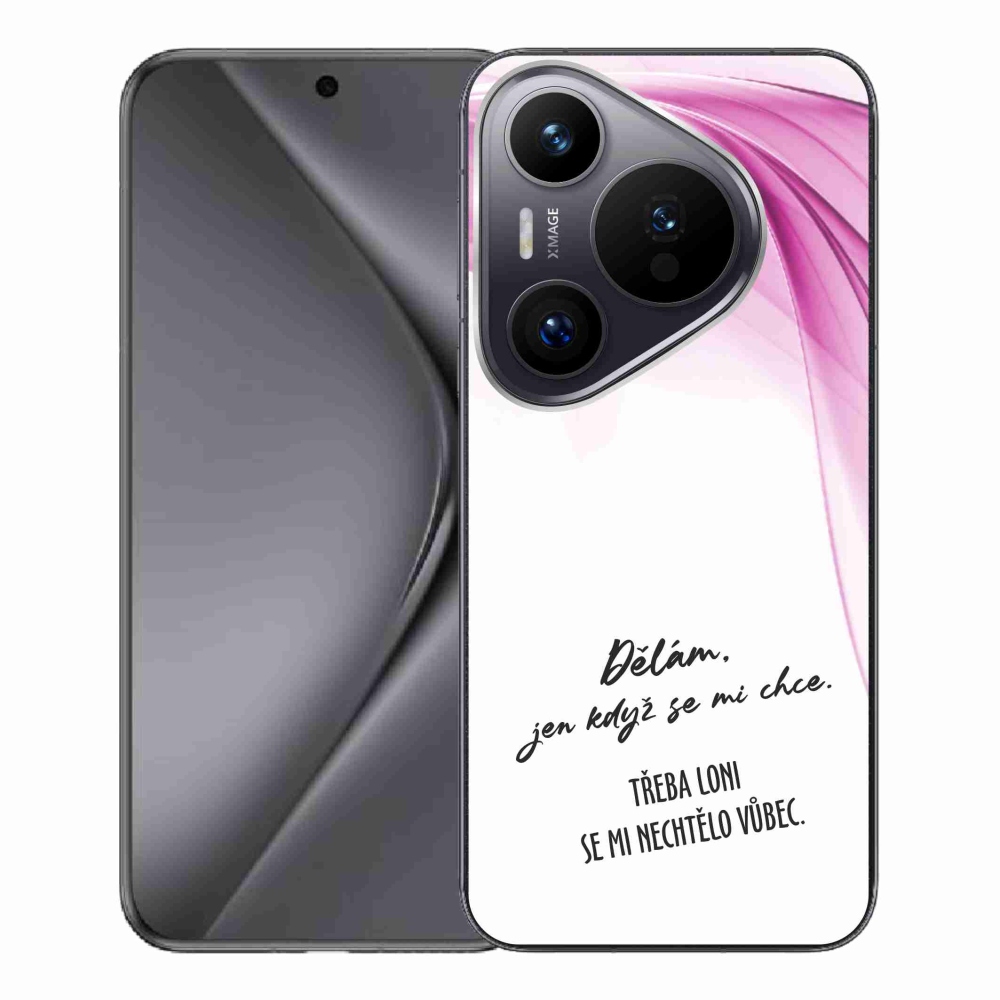 Gél borító mmCase a Huawei Pura 70 Pro készülékhez - vicces szöveg 12 fehér háttér