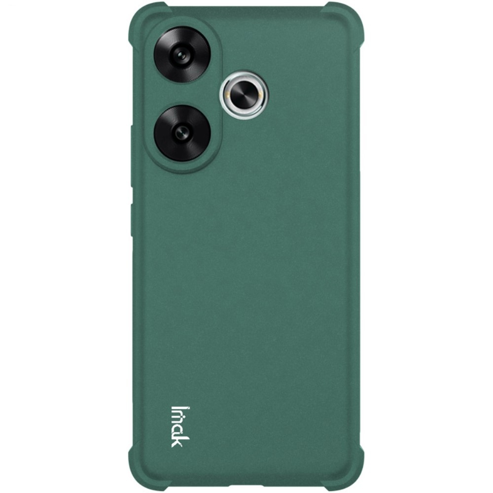 IMK matt zselés tok megerősített sarkokkal a Xiaomi Poco F6-hoz - zöld