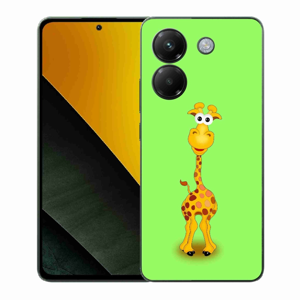 Gél borítás mmCase a Xiaomi Poco M7 Pro 5G számára - rajzfilm zsiráf