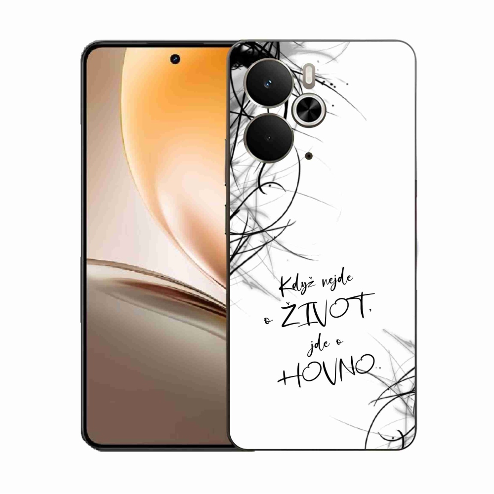 Gél borító mmCase a Realme 14 5G készülékhez - vicces szöveg 16 fehér háttér