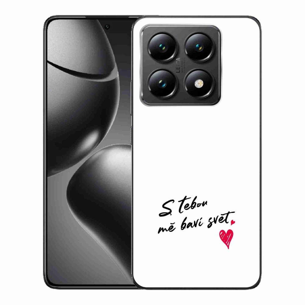 Gél borító mmCase a Xiaomi 14T-hez - szerelem szöveg 1 fehér háttér