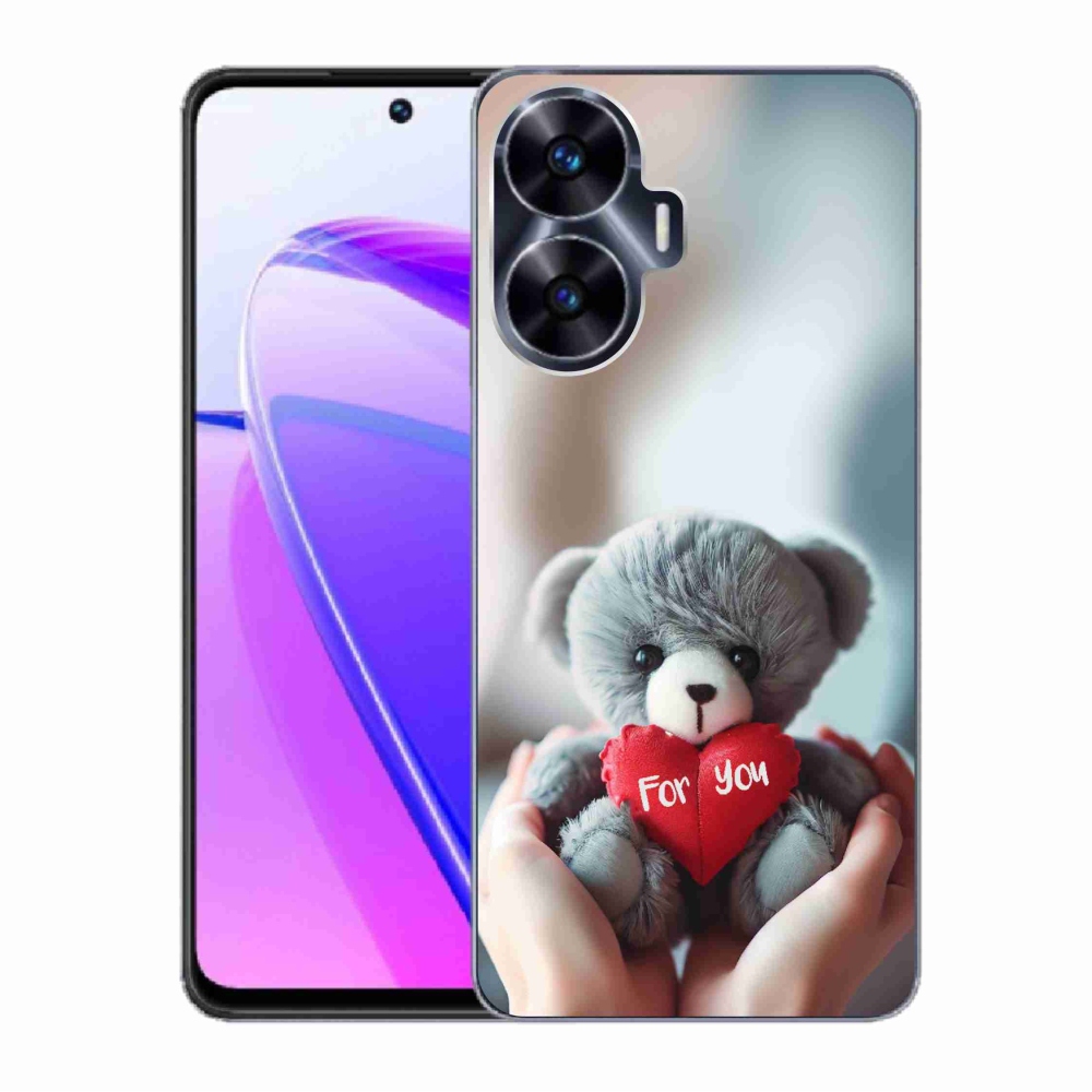 Gél borítás mmCase a Realme C55 készülékhez - mackó a szerelmeseknek