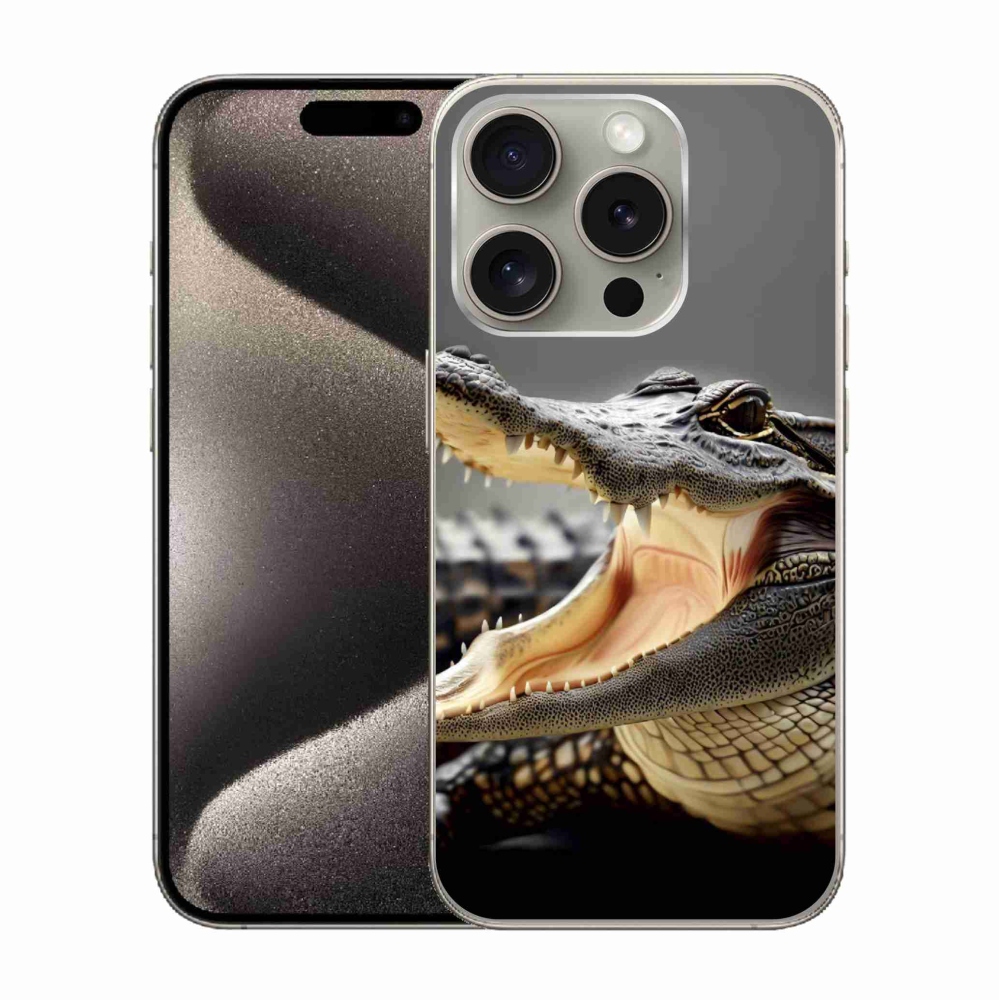 Zselés borítás mmCase iPhone 15 Pro készülékhez - krokodil