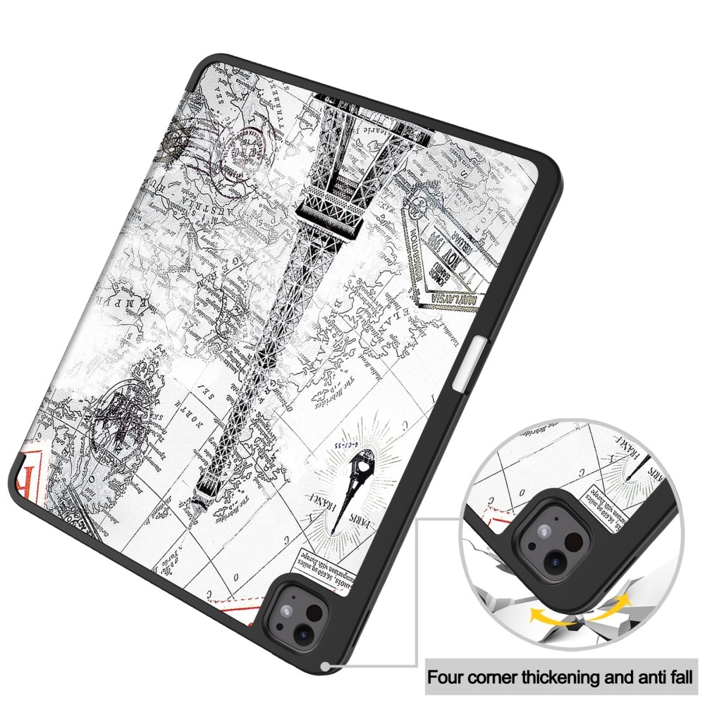 Patte Zárható tok iPad Pro 13 (2024) - Eiffel-torony