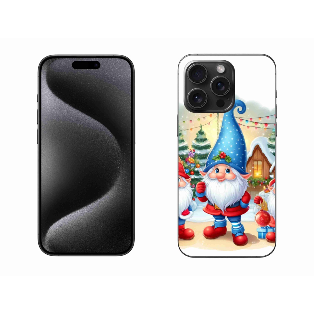 Zselés borítás mmCase iPhone 15 Pro Max készülékhez - Karácsonyi manók