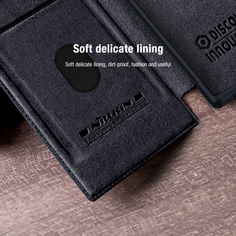 Nillkin Qin Book PRO tok Samsung Galaxy S23 Ultra fekete