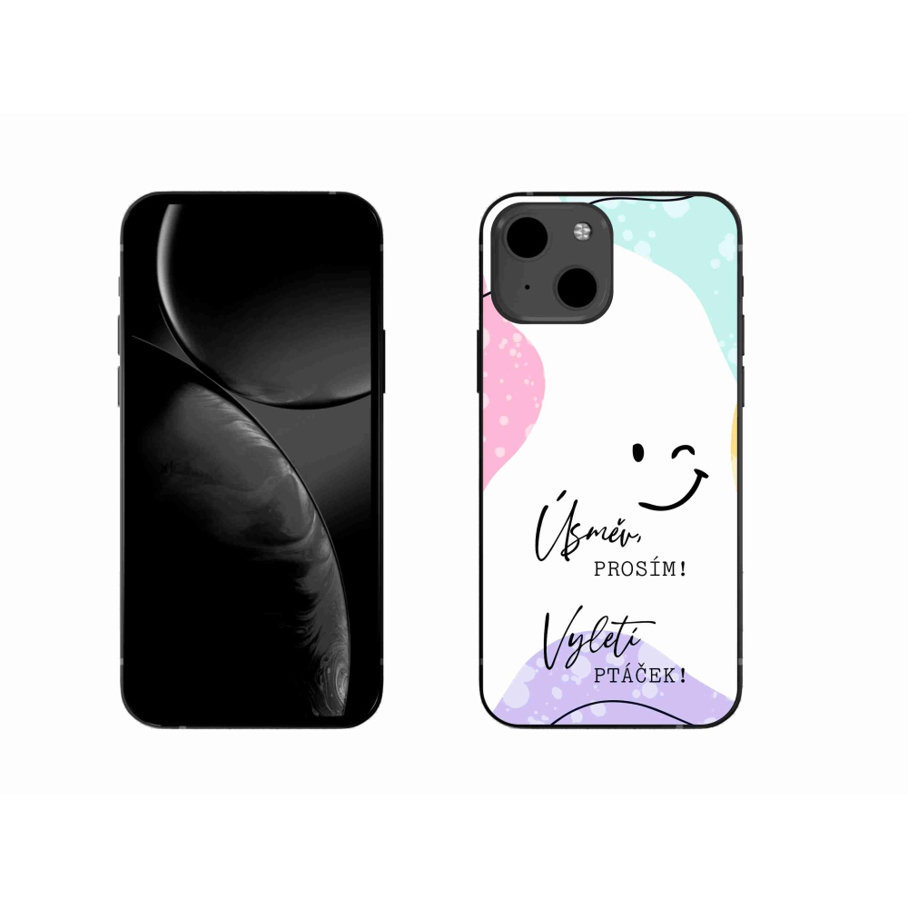 Gél borítás mmCase iPhone 13 6.1 készülékhez - vicces szöveg 4 fehér háttér