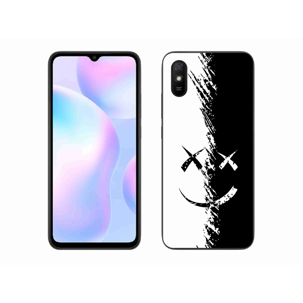 Gél borítás mmCase a Xiaomi Redmi 9AT-hoz - fekete és fehér mosolygó