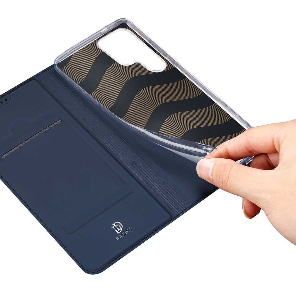 DUX könyvtáska Samsung Galaxy S25 Ultra készülékhez - sötétkék