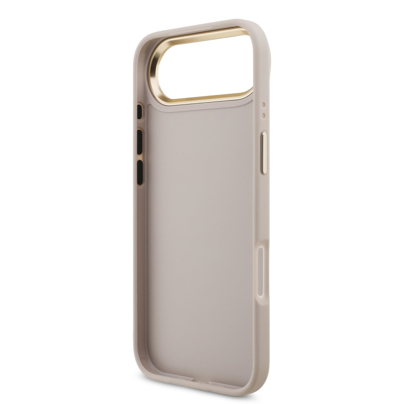 Guess PU bőr 4G fém logó arany keret hátlapi borító iPhone Air rózsaszínhez