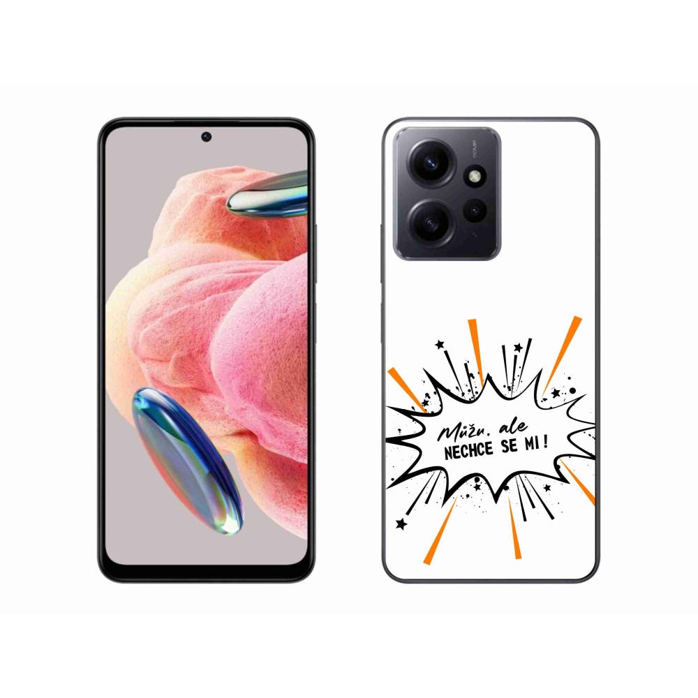 Gél borító mmCase a Xiaomi Redmi Note 12 4G-hez - vicces szöveg 11 fehér háttérrel