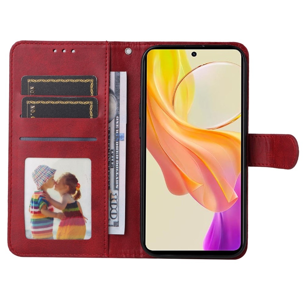 Vivo Y36 könyvtáska Vivo Y36-hoz - piros