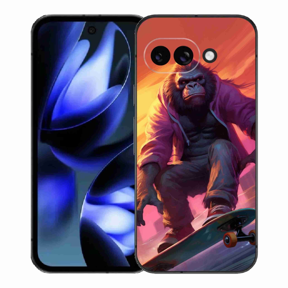 Gél borítás mmCase a Google Pixel 9a számára - gorilla a gördeszkán