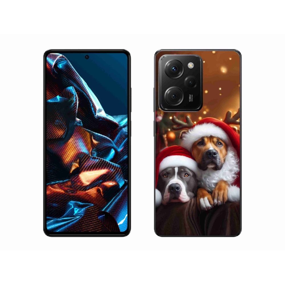 Gél borítás mmCase a Xiaomi Poco X5 Pro 5G számára - Karácsonyi kutyák