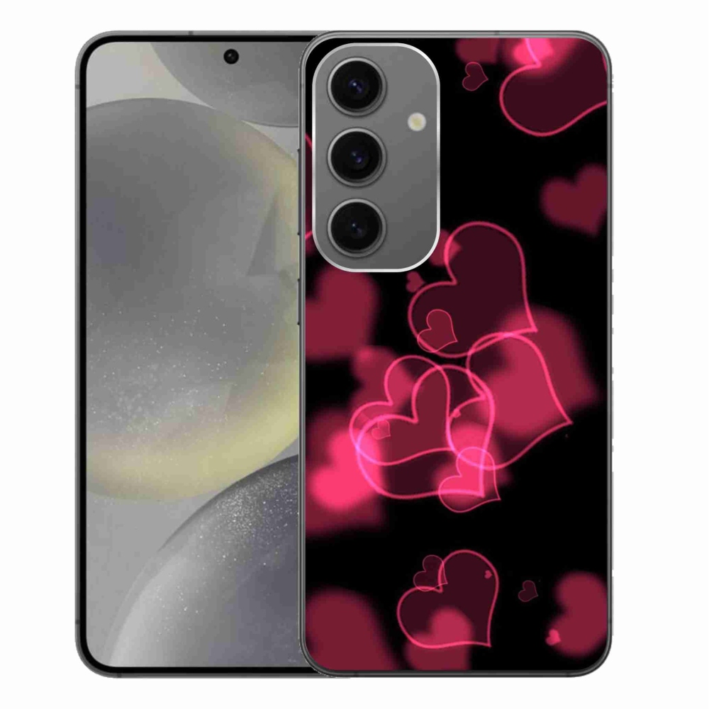 Gél védőhuzat mmCase Samsung Galaxy S24+ készülékhez - piros szívek