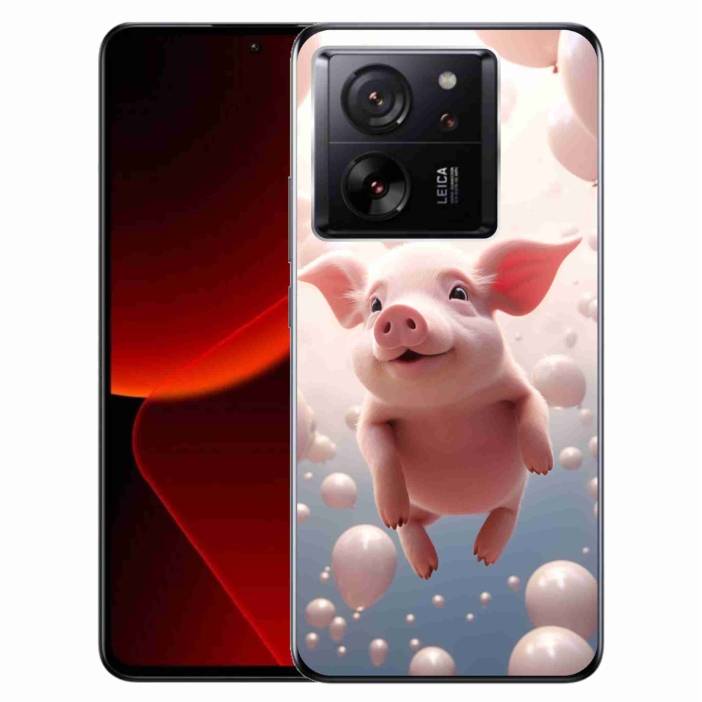 Gél borítás mmCase a Xiaomi 13T/13T Pro számára - malacka lufikkal