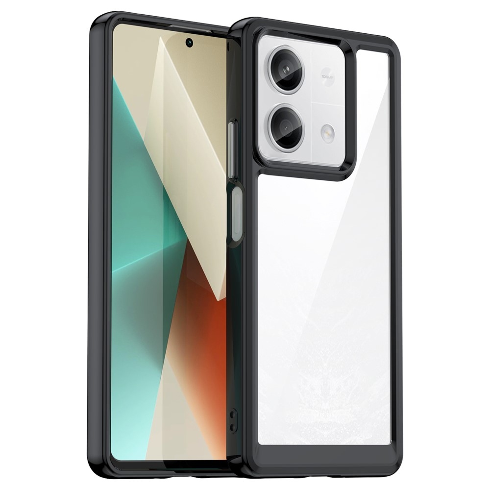 Gél tok rögzített hátlappal a Xiaomi Redmi Note 13 5G készülékre - fekete