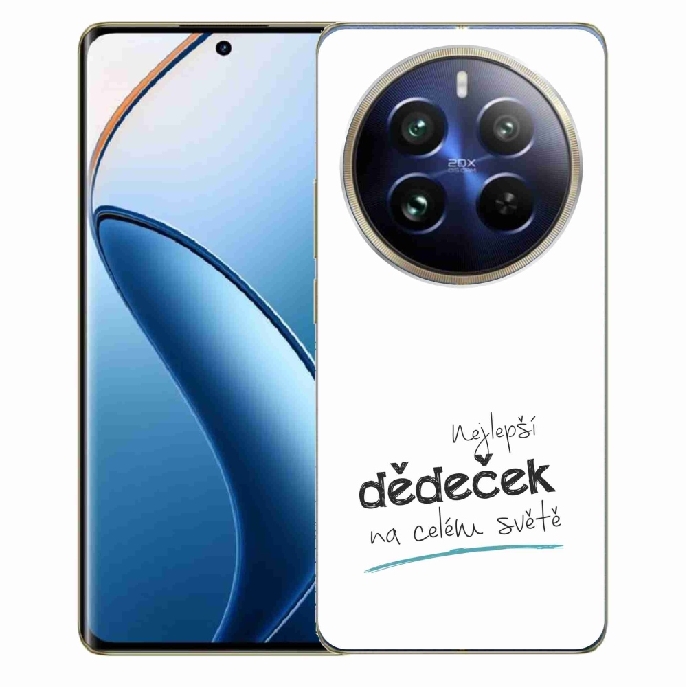 Gél borítás mmCase a Realme 12 Pro 5G/12 Pro+ 5G - legjobb nagyapa 3 fehér háttérrel