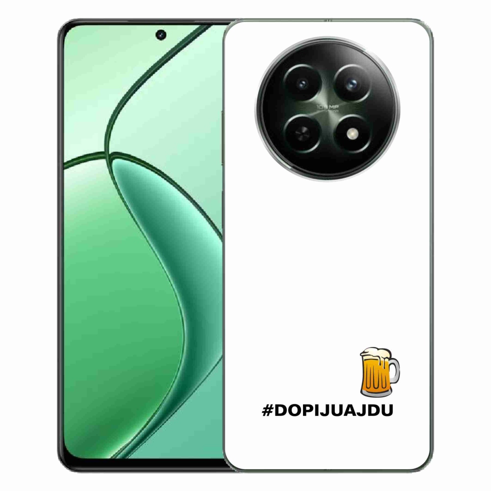 Gél borító mmCase a Realme 12 5G/12x 5G készülékhez - sör motívum 1 fehér háttér
