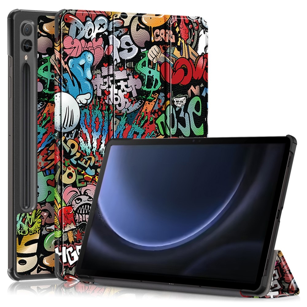Nyomtatás intelligens záró tok Samsung Galaxy Tab S9 FE+ - graffiti