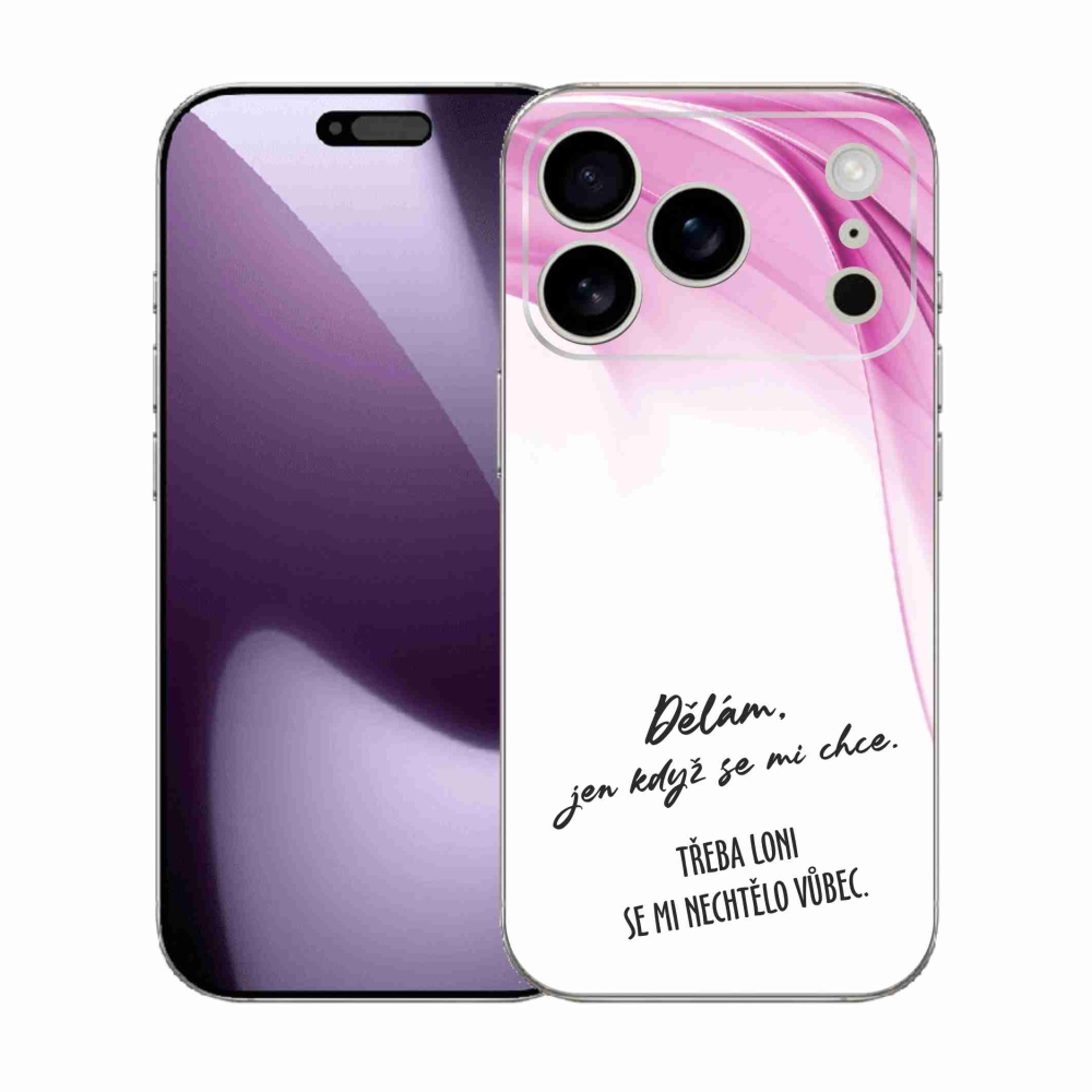 Gél borítás mmCase iPhone 17 Pro készülékhez - vicces szöveg 12 fehér háttér