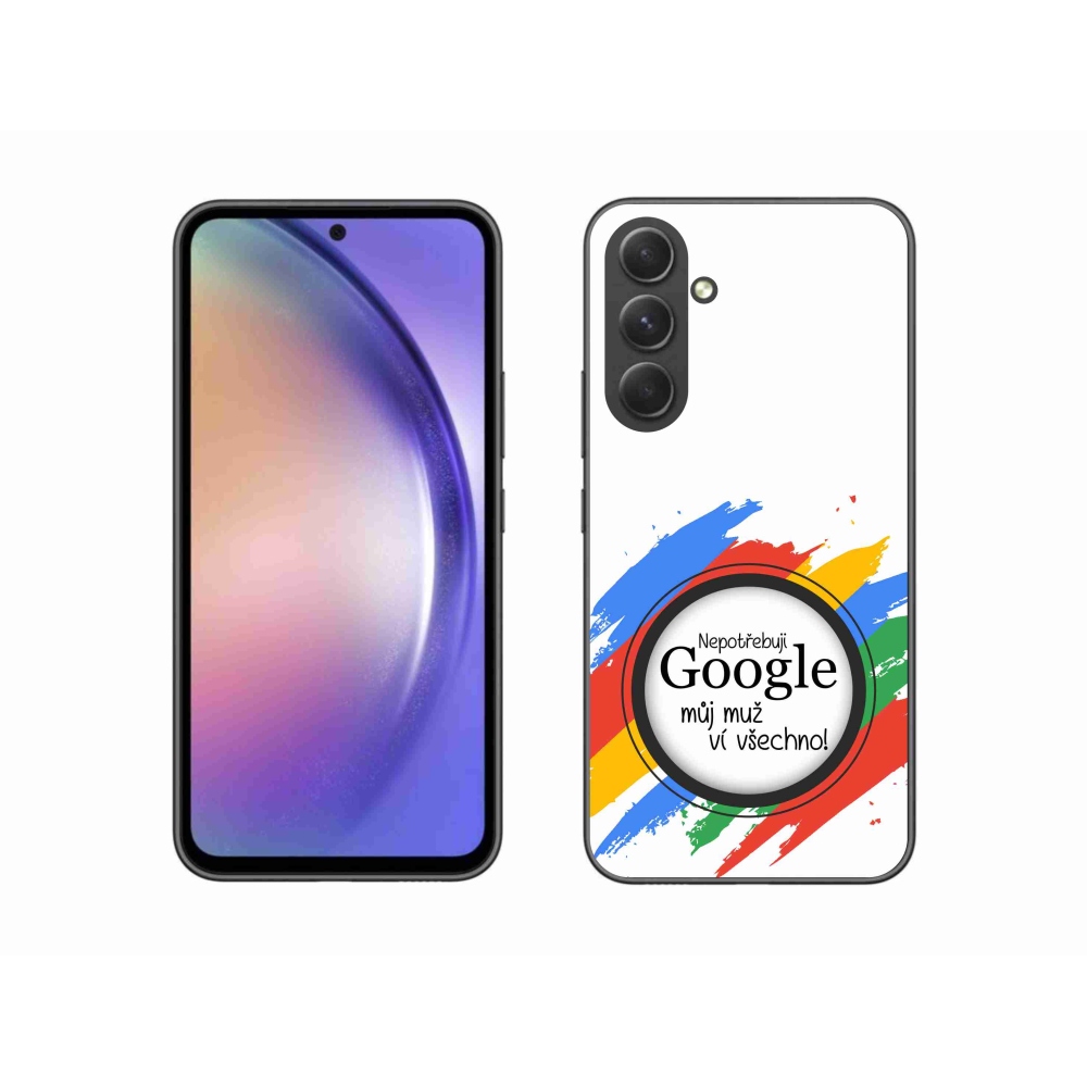 Gél borító mmCase Samsung Galaxy A54 5G - az ember mindent tud fehér háttérrel