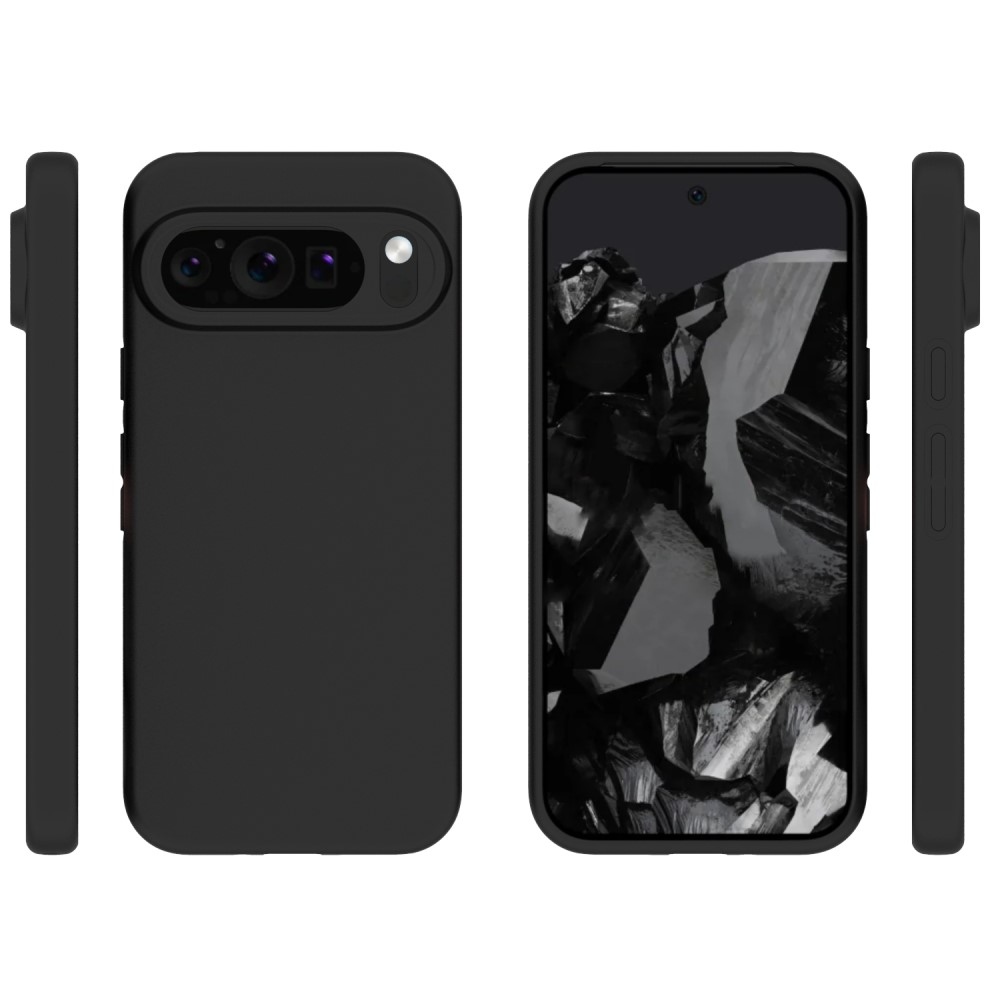 Matt zselés tok Google Pixel 9/9 Pro készülékhez - fekete