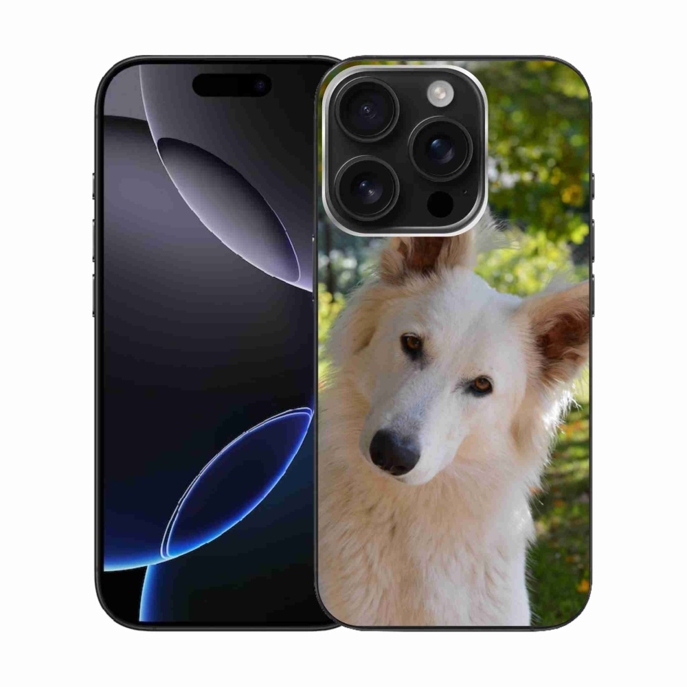 Gél borítás mmCase iPhone 16 Pro készülékhez - Fehér svájci juhász 1
