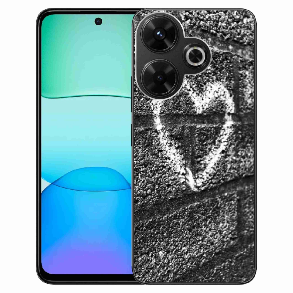 Gél borítás mmCase a Xiaomi Redmi 13 4G/Poco M6 4G - szív a falon