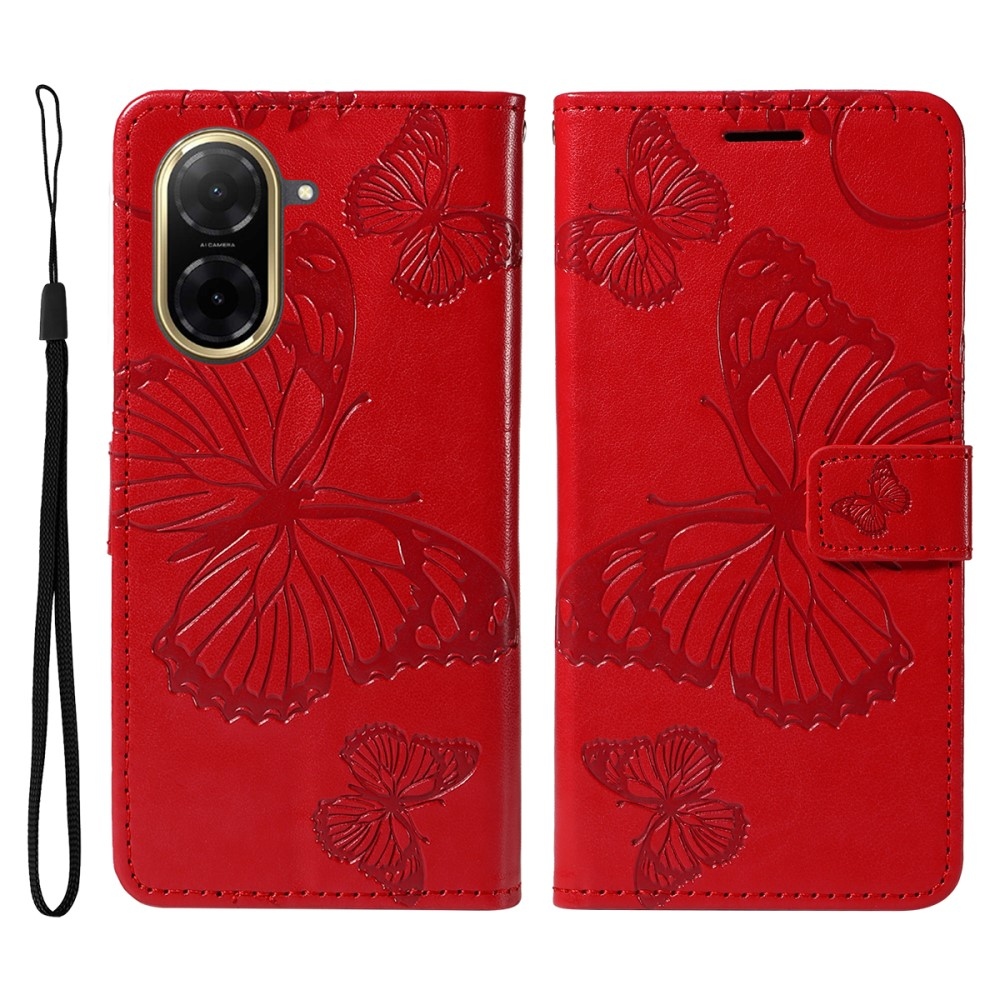 Nagy pillangó könyv tok Xiaomi Redmi A5 (171.7x77.8x8.3mm) - piros