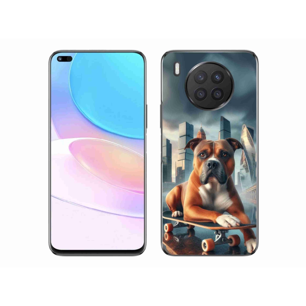 Zselés borítás mmCase a Honor 50 Lite-hoz - kutya gördeszkán