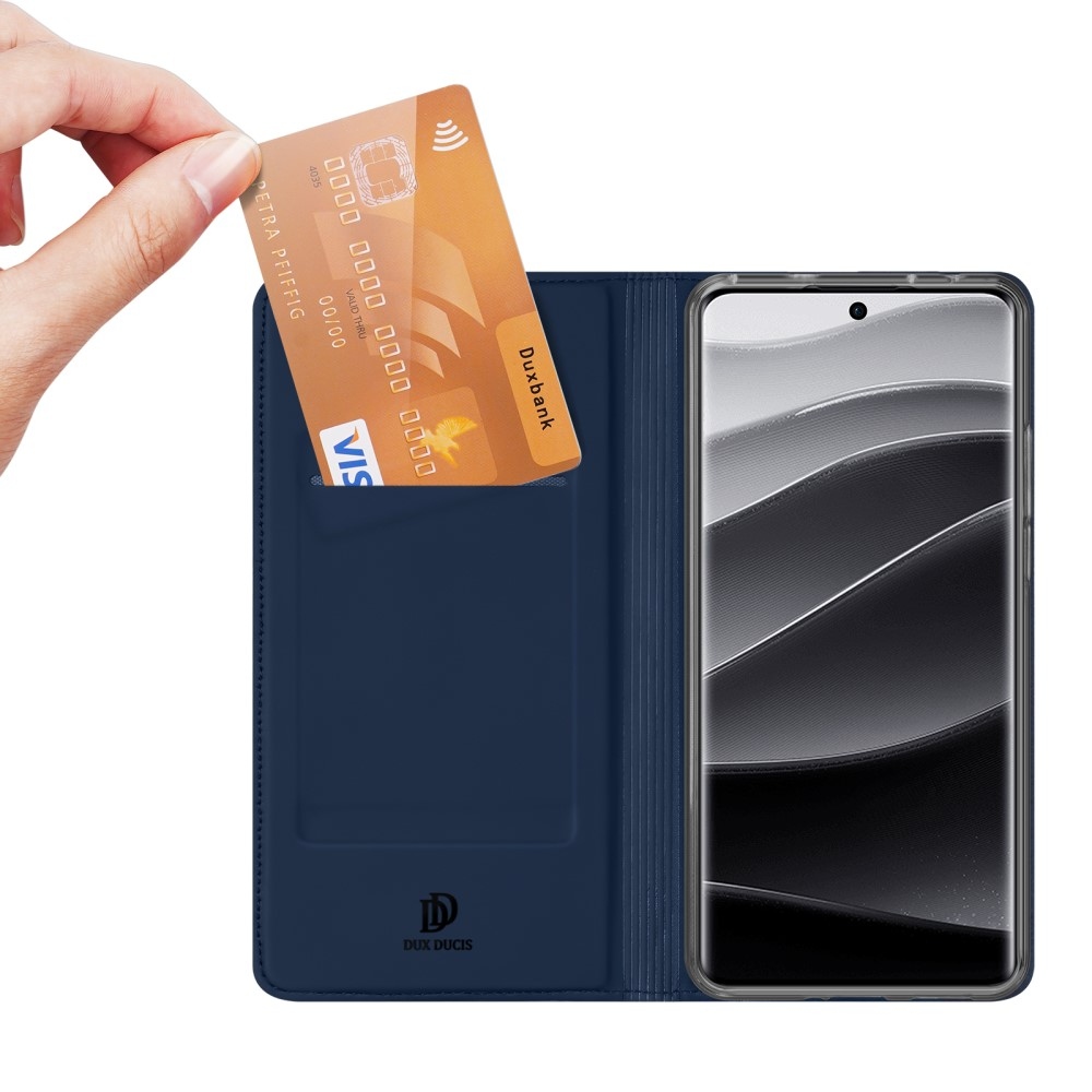 DUX könyvtáska Xiaomi Redmi Note 14 Pro 5G/Poco X7 5G - sötétkék