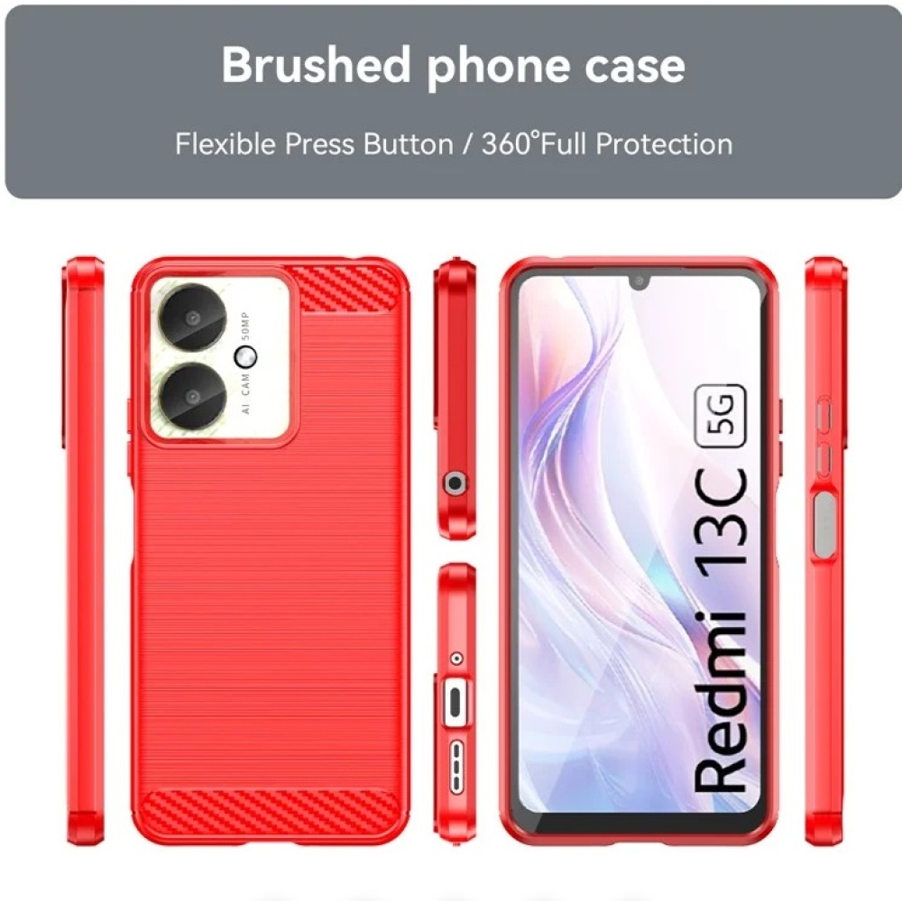 Szénálló zselés tok Xiaomi Poco C65/Redmi 13C 4G/5G - piros