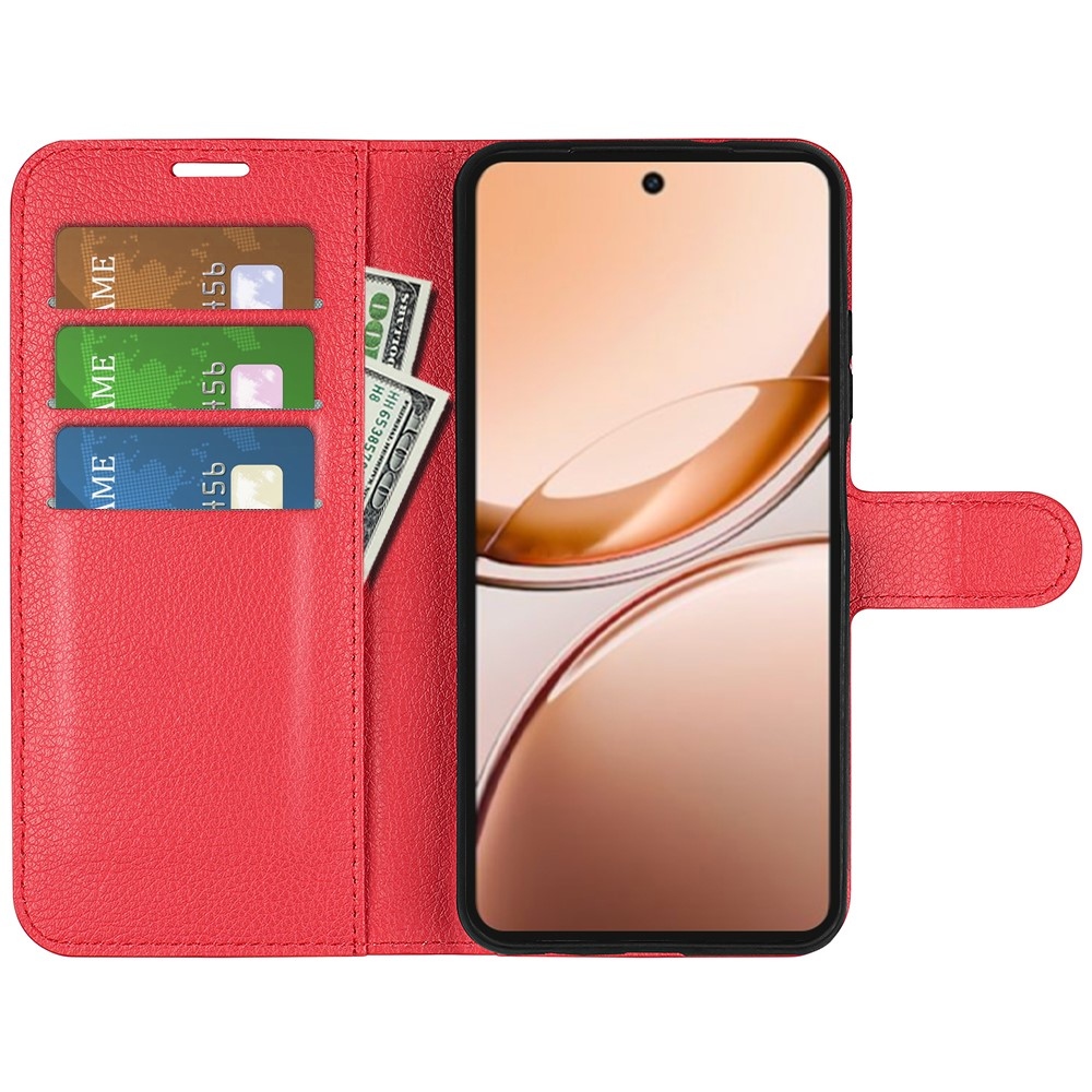 Litchi könyv tok a Vivo V50 Lite 4G/5G-hez - piros