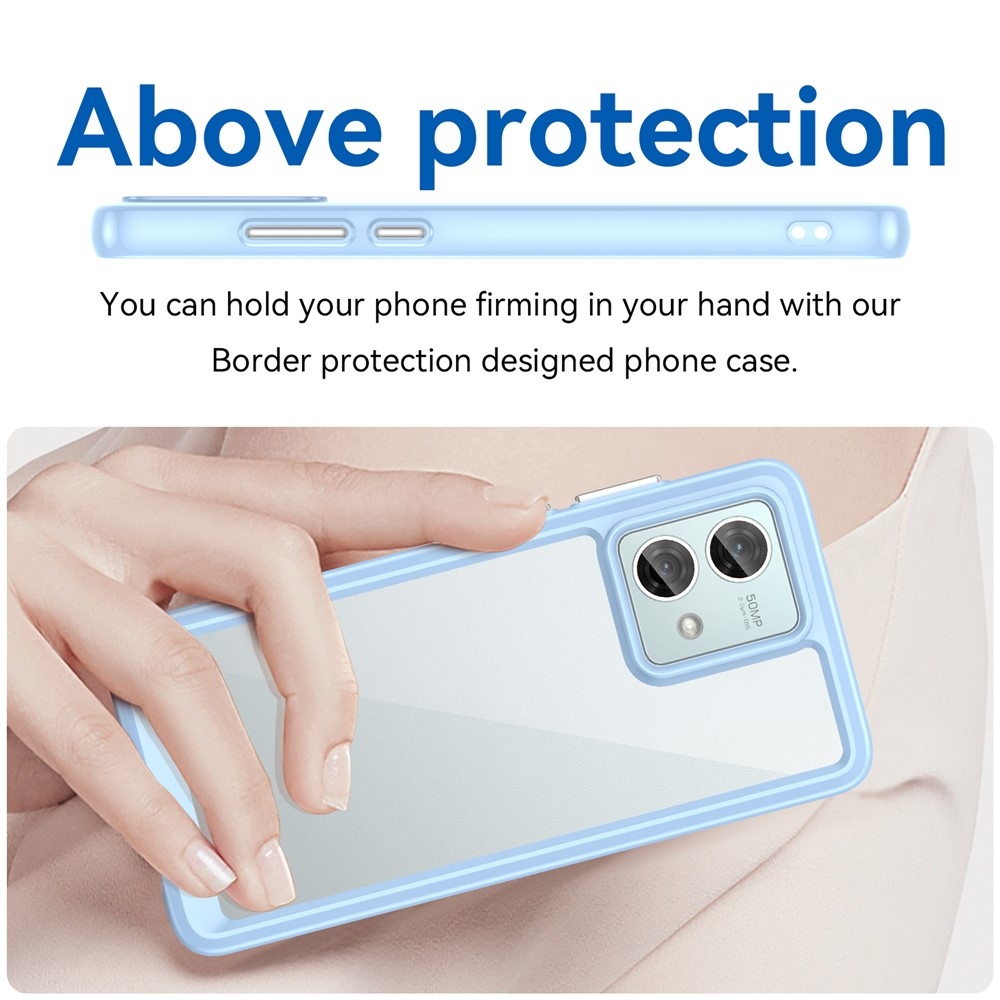 Zselés tok kemény hátlappal Motorola Moto G84 5G - kék