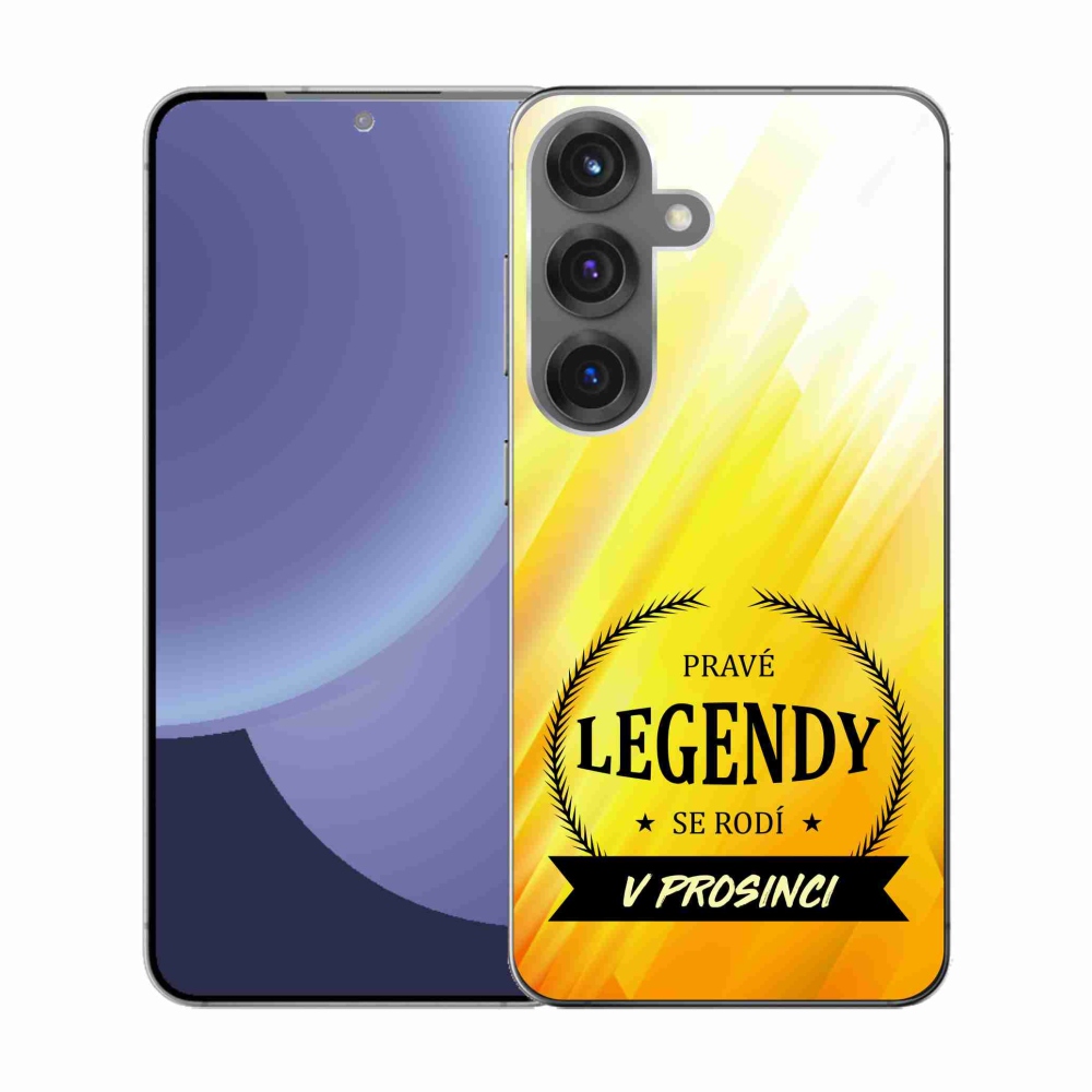 Gél borító mmCase Samsung Galaxy S25 - December legendái sárga háttérrel