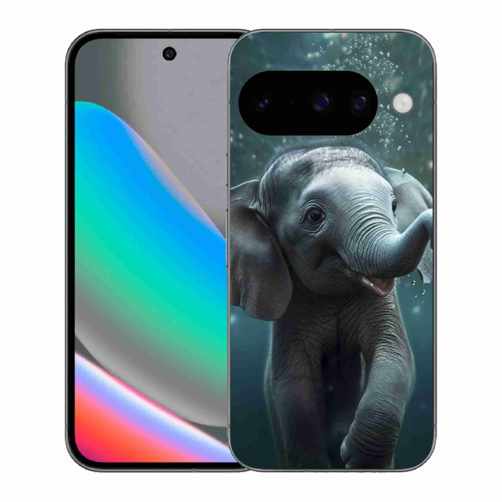 Gél borítás mmCase a Google Pixel 10 számára - elefánt a víz alatt